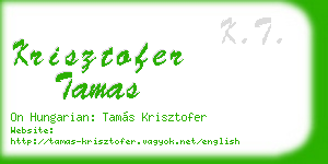 krisztofer tamas business card