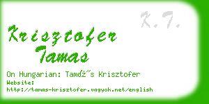 krisztofer tamas business card